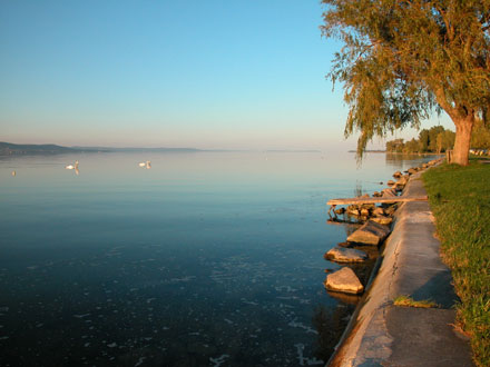 Walking by the Balaton lakeside