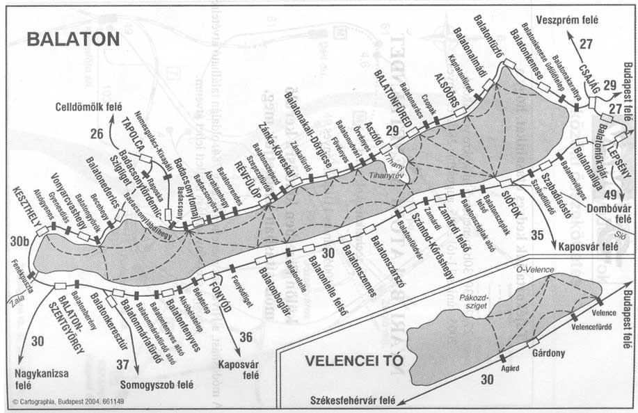 Balaton railway map